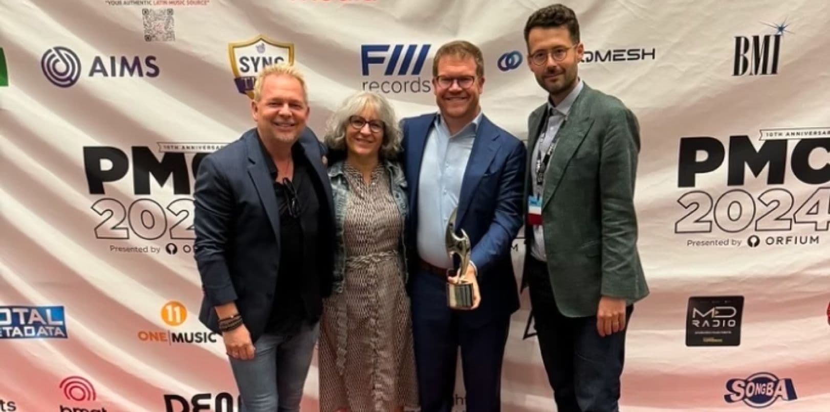 From left: Patrick Appelgren (Universal Production Music), Juliette Metz (Encore Merci / BAM), John Phelan (ICMP), Martin Nedved (AIMS)